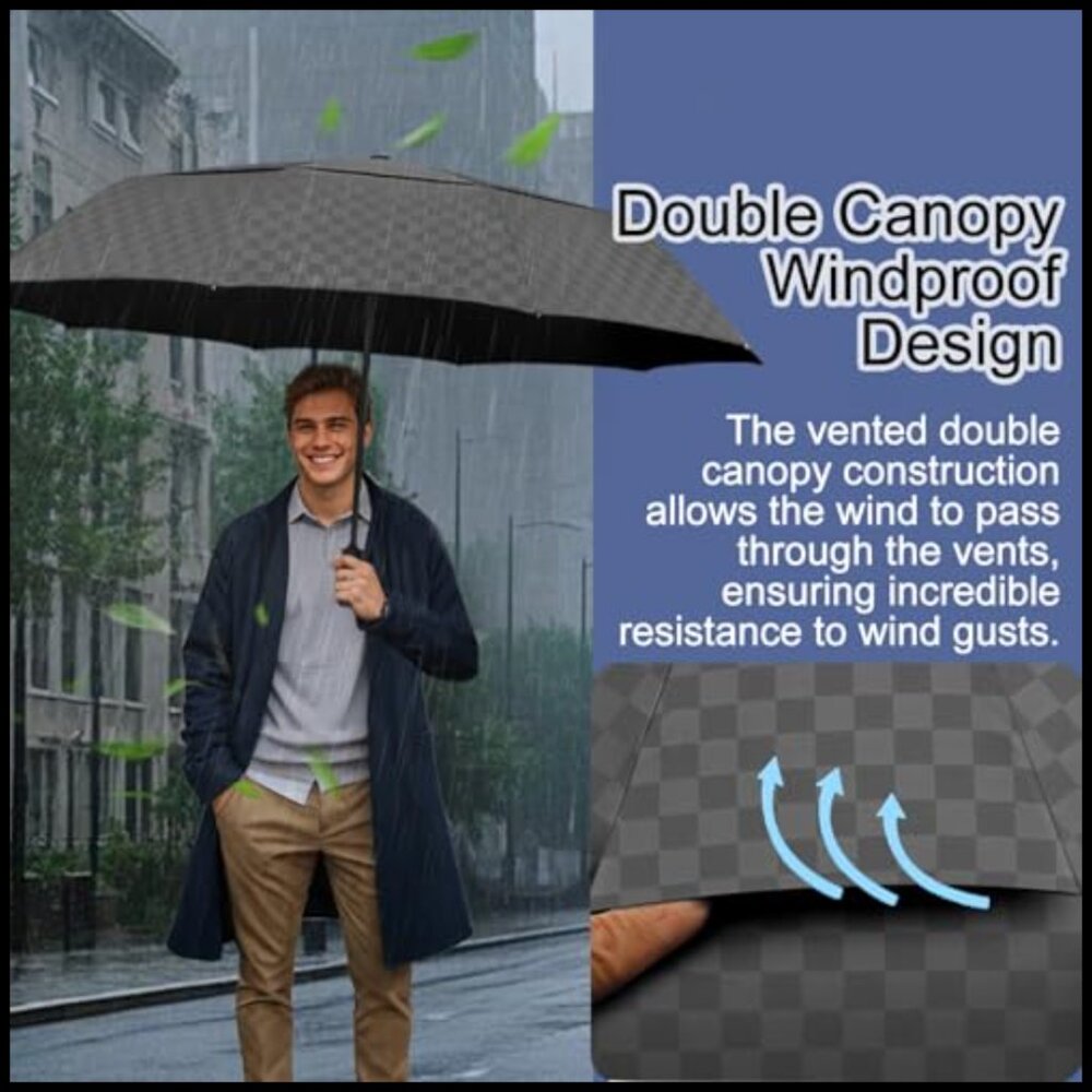 Oversized Windproof Golf Umbrella Automatic Open … - image 5